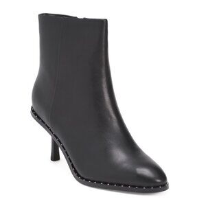 LIVERPOOL LA Black Leather Costa Heeled Booties